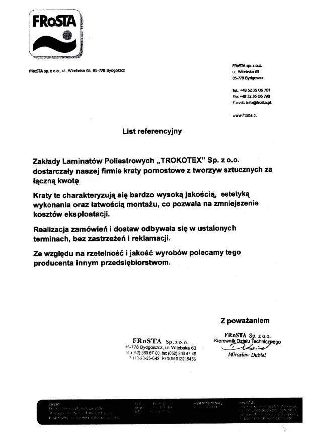 Referencja – zastosowanie krat pomostowych w budownictwie Trokotex